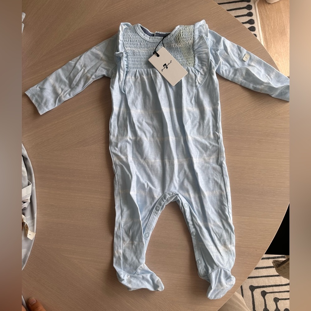 7 For All Mankind - Tie Dye Baby Footie 3/6 months